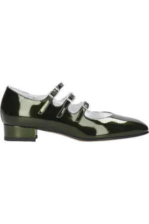 Carel Dames, Schoenen, Groen, Maat: 38 1/2 EU Leer