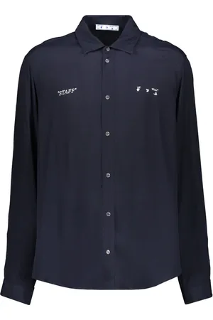 OFF-WHITE Heren, Overhemden, Blauw, Maat: XS Viscose