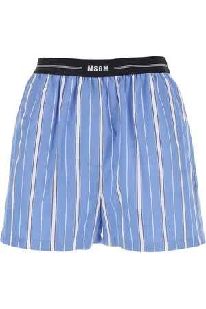 Msgm Dames, Korte broeken, Blauw, Maat: 2XS Katoen