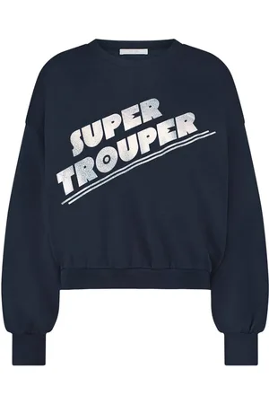 BY-BAR Dames, Sweatshirts & Hoodies, Blauw, Maat: M Katoen