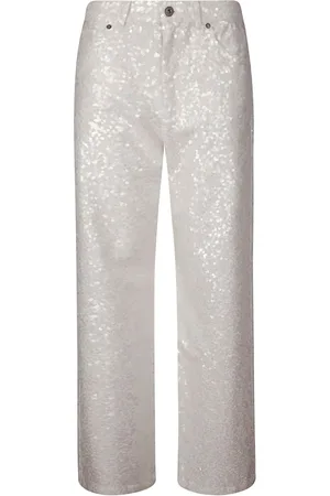 P.A.R.O.S.H. Dames, Jeans, Wit, Maat: S