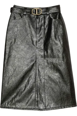 Twin-Set Dames, Rokken, Zwart, Maat: XS Leer