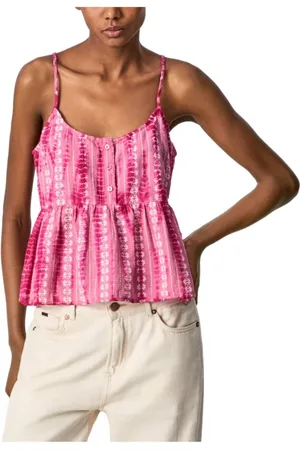 Pepe Jeans Dames, Tops, Paars, Maat: M Katoen