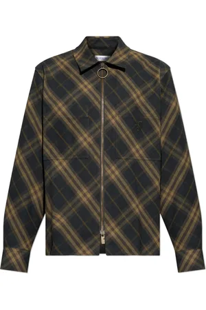 Burberry Heren, Overhemden, Groen, Maat: M Katoen