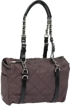 Prada Dames, Pre-owned, Paars, Maat: ONE Size Nylon