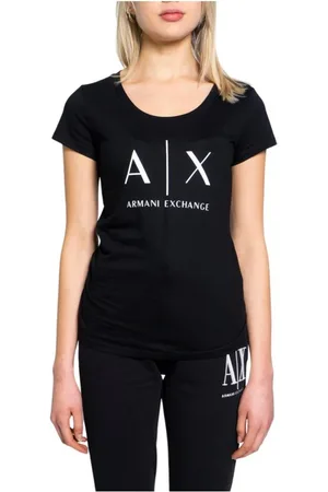 Armani Exchange Dames, Tops, Zwart, Maat: M Katoen