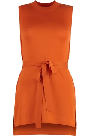 Malo Dames, Jurken, Oranje, Maat: 2XS Katoen