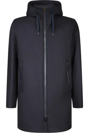 HERNO Heren, Mantels, Blauw, Maat: 2XL Wol