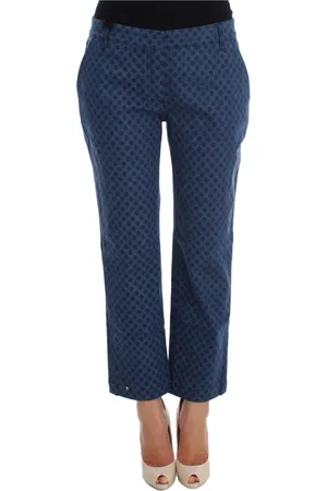 Dolce & Gabbana Dames, Broeken, Blauw, Maat: 3XS Katoen