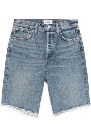 AGOLDE Dames, Korte broeken, Blauw, Maat: W26 Katoen