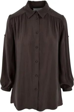Beatrice B Dames, Blouses & Shirts, Bruin, Maat: S