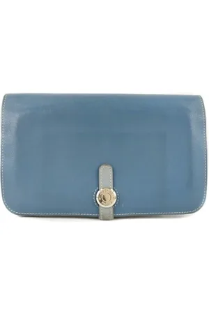 Hermès Dames, Pre-owned, Blauw, Maat: ONE Size Leer