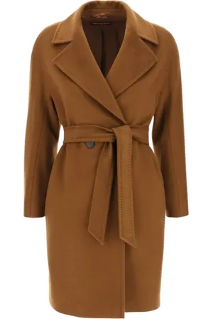 Max Mara Dames, Mantels, Bruin, Maat: 2XS Wol