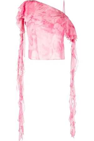 BLUMARINE Dames, Blouses & Shirts, Roze, Maat: 2XS Zijde