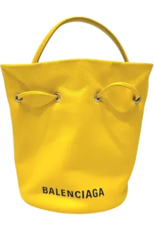 Balenciaga Dames, Pre-owned, Geel, Maat: ONE Size Leer
