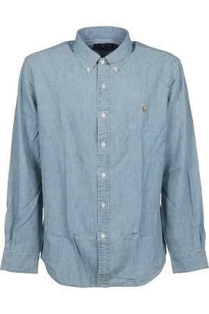 Ralph Lauren Heren, Overhemden, Blauw, Maat: S Denim