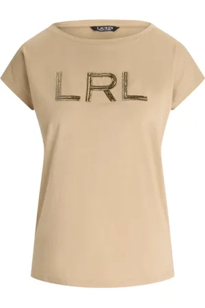 Ralph Lauren Dames, Tops, Bruin, Maat: M Katoen