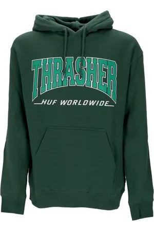 Huf Heren, Sweatshirts & Hoodies, Groen, Maat: XL Katoen