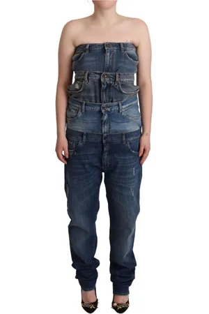Dolce & Gabbana Dames, Jumpsuits & Playsuits, Blauw, Maat: XS Katoen
