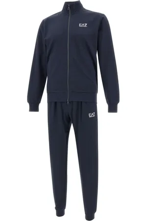 EA7 Heren, Sport, Blauw, Maat: M Katoen