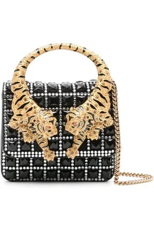 Roberto Cavalli Dames, Tassen, Zwart, Maat: ONE Size Leer