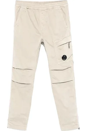 C.P. Company Heren, Broeken, Wit, Maat: 4XL Katoen