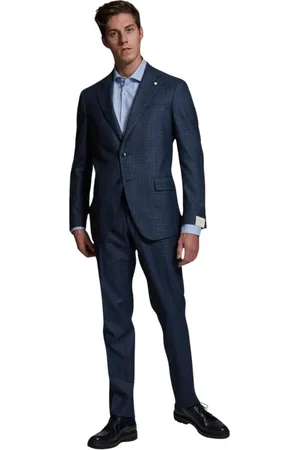 LUIGI BIANCHI MANTOVA Heren, Pakken, Blauw, Maat: 2XL