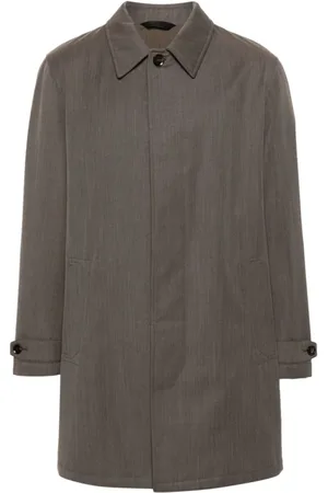 BRIONI Heren, Mantels, Grijs, Maat: XL Wol
