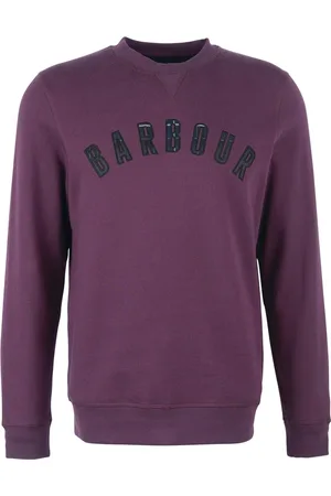 Barbour Heren, Sweatshirts & Hoodies, Paars, Maat: 2XL Katoen
