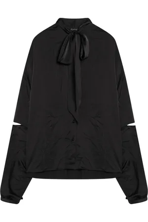 Balenciaga Dames, Blouses & Shirts, Zwart, Maat: XS Zijde