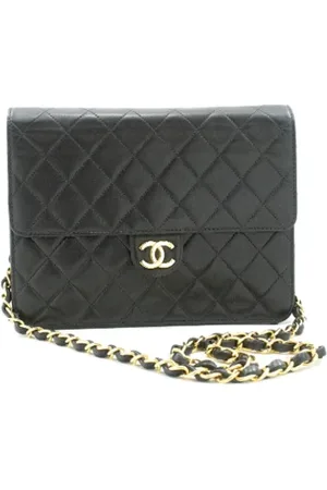 CHANEL Dames, Pre-owned, Zwart, Maat: ONE Size Leer