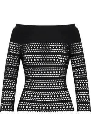 Alaïa Dames, Blouses & Shirts, Zwart, Maat: XS Viscose