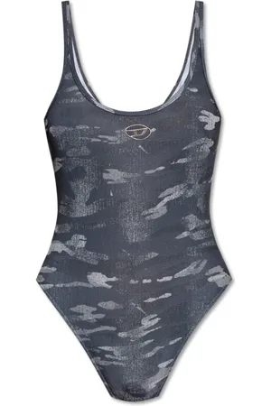 Diesel Dames, Badkleding, Grijs, Maat: 2XS Poliester