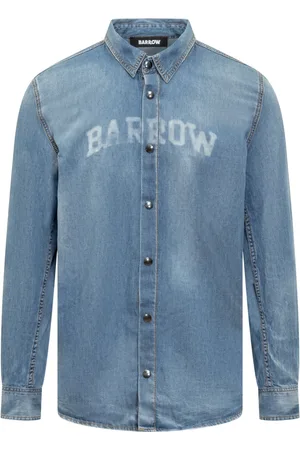 BARROW Heren, Overhemden, Blauw, Maat: S Denim