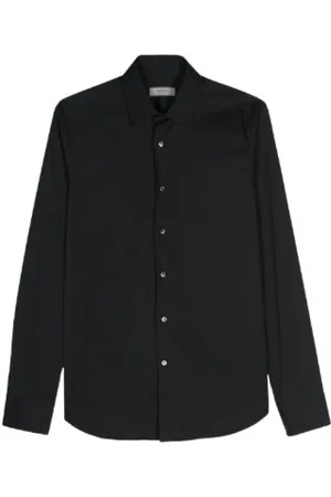 CANALI Heren, Overhemden, Zwart, Maat: 5XL Katoen