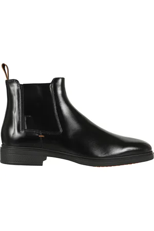 santoni Heren, Schoenen, Zwart, Maat: 44 1/2 EU Leer