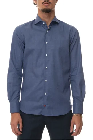Carrel Heren, Overhemden, Blauw, Maat: XL Katoen