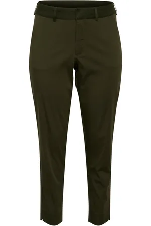 Kaffe Dames, Broeken, Groen, Maat: 5XL