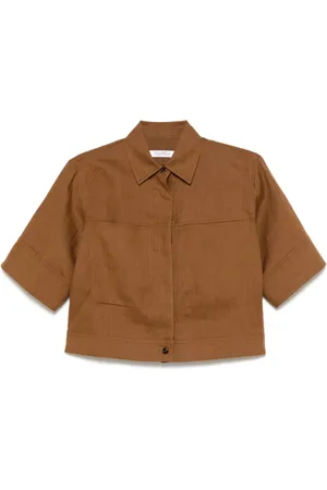 Max Mara Dames, Blouses & Shirts, Bruin, Maat: 2XS