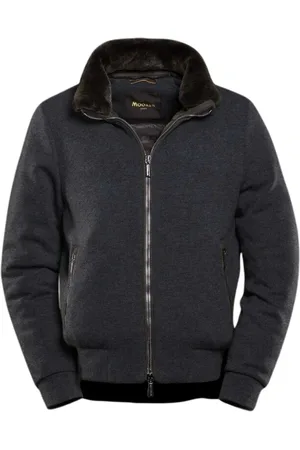 MOORER Heren, Jassen, Grijs, Maat: 5XL Suède