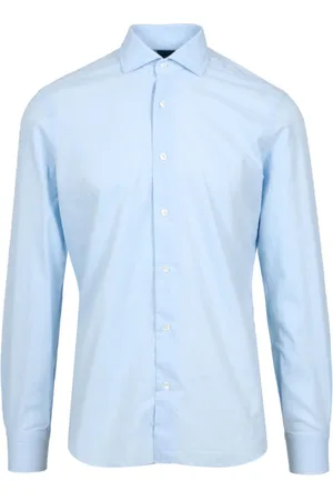 BARBA Heren, Overhemden, Blauw, Maat: L Katoen