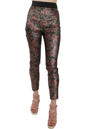 Dolce & Gabbana Dames, Broeken, Veelkleurig, Maat: XS Poliester