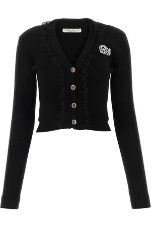 Alessandra Rich Dames, Truien, Zwart, Maat: XS Wol