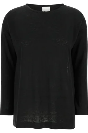 Allude Dames, Tops, Zwart, Maat: M Linnen