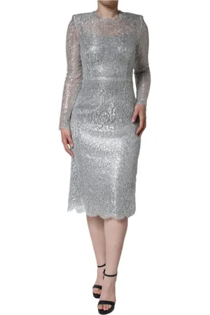 Dolce & Gabbana Dames, Jurken, Grijs, Maat: XS Katoen