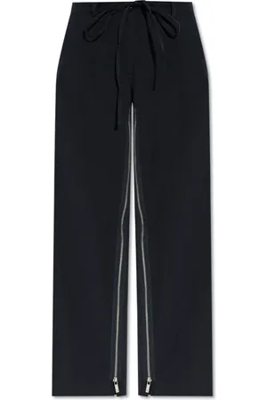 Helmut Lang Dames, Broeken, Blauw, Maat: L Katoen