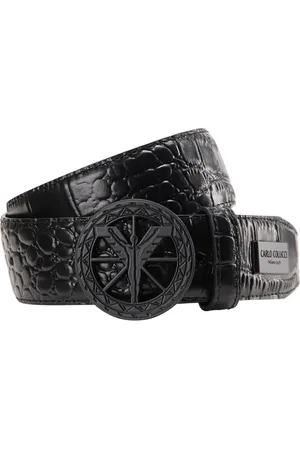 Carlo Colucci Unisex, Accessoires, Zwart, Maat: 80 CM Leer
