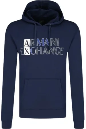 Armani Exchange Heren, Sweatshirts & Hoodies, Blauw, Maat: XS Katoen