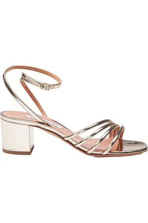 Aquazzura Dames, Schoenen, Geel, Maat: 36 EU Leer