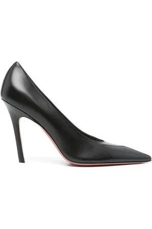 Amina Muaddi Dames, Schoenen, Zwart, Maat: 38 EU Leer